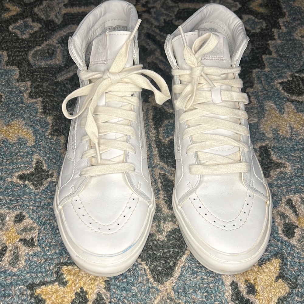 White Leather Vans